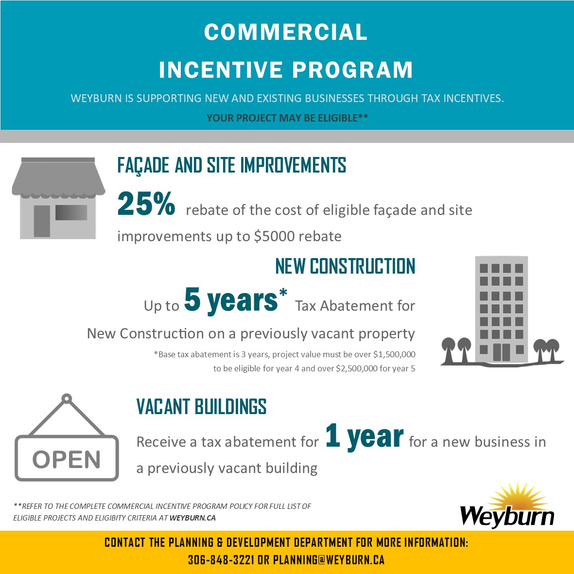 City of Weyburn announces Commercial Incentive Program